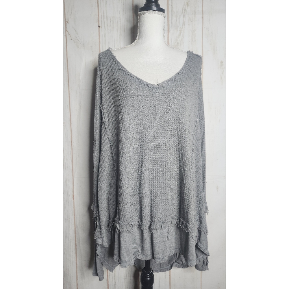 Free People We the Free Waffle Knit Thermal Top | Small - Picture 2 of 6
